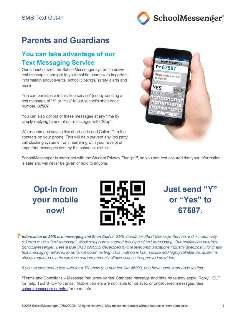 SchoolMessenger Opt-In